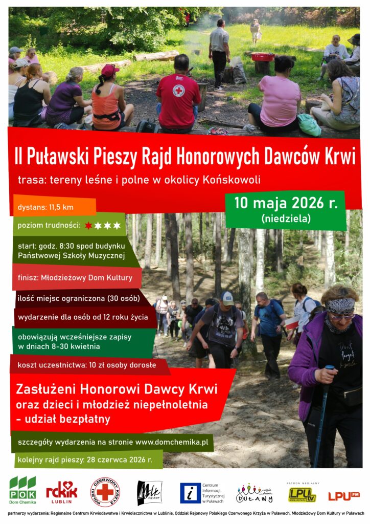 II Puławski Pieszy Rajd Honorowych Dawców Krwi - Sport i aktywność